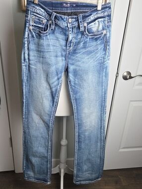 Miss Me Unisex Light Blue Boot Cut Jeans Size 28